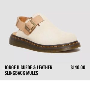 Doc Martens Suede and Leather Slingback Mules